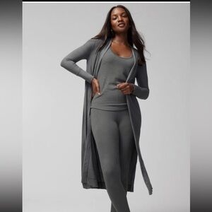 Soma Gray Ribbed cardigan sz medium